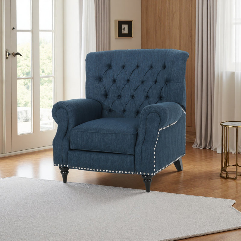 Fauteuil à dossier poussoir de style classique