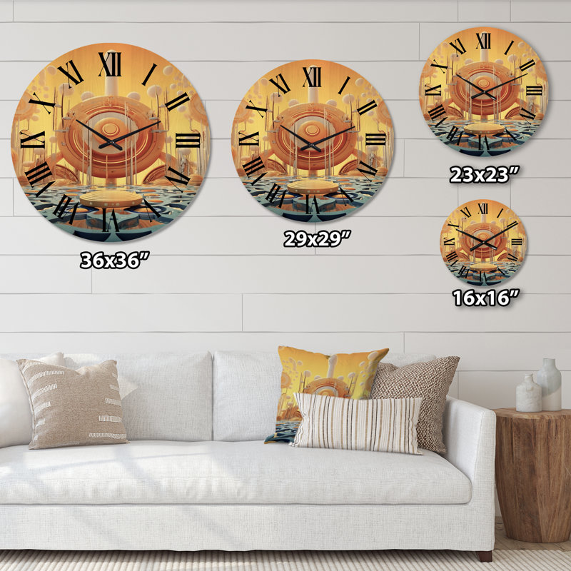 Horloge murale en bois massif Plumerville, Moyenne