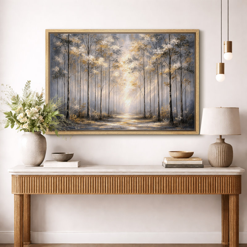Sunlit Forest Path, Cadre naturel, H 16 po x l 24 po x P 1,5 po