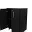 Armoire de rangement Lions, porte double et roulettes, finition wengé noir-1657132041