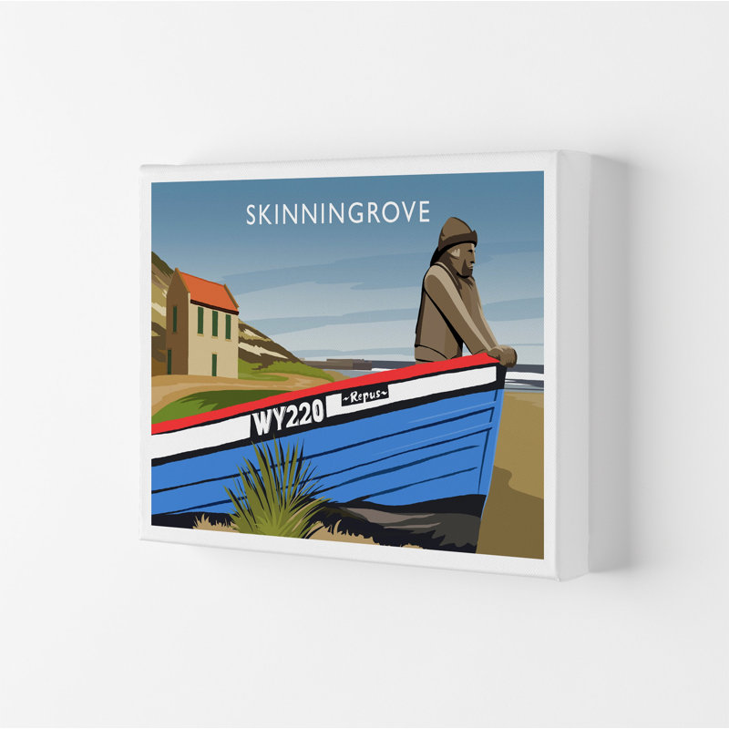 Skinningrove by Richard O'Neill - Print, 40cm H x 50cm W x 4cm D, Wrapped Canvas