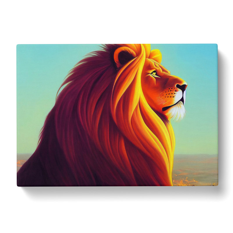 Fabulous Lion - Wrapped Canvas, 50cm H x 76cm W x 3cm D