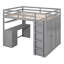 Lit mezzanine avec tiroirs, bureau et garde-robe