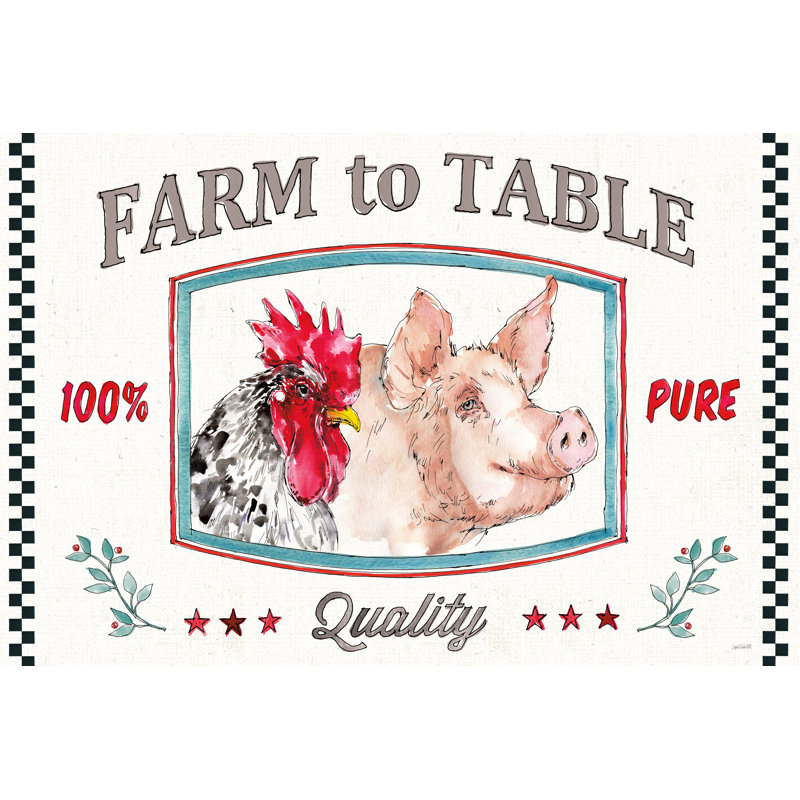 Farm Signs I by Anne Tavoletti - Painting Print, Black Floater Framed, 81cm H x 122cm W