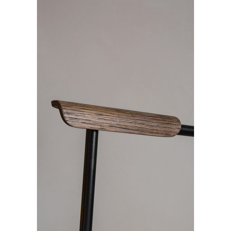 Co Armchair, Black Steel/Dark Stained Oak, Bouclé 02 Acrylic