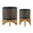 Stoneware and Wood Planter on Stand - Modern Ceramic Plant Pot with Elevated Wooden Base, Stylish Decorative Accent for Indoor Spaces, Durable and Elegant Design for Contemporary Home Decor-1550778650-1550784673