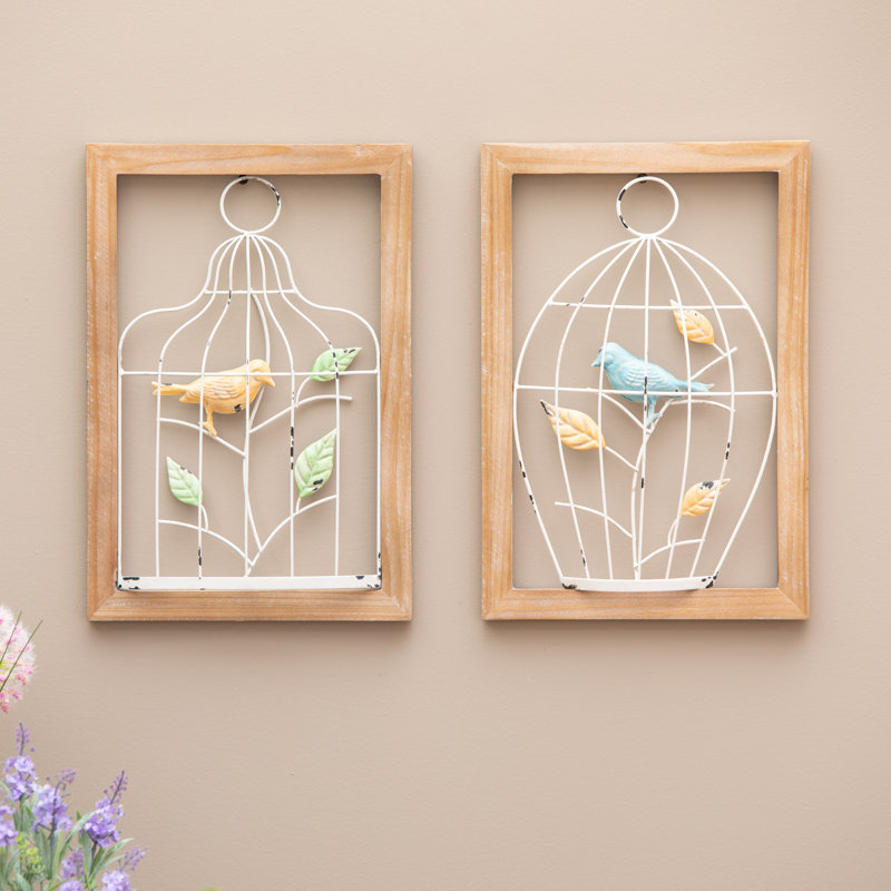 Décoration murale 2 pièces Birdcages