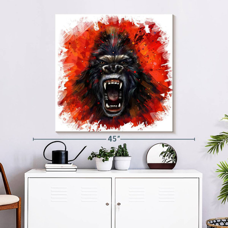 Crowle Gorilla Rage, 33" H x 33" W