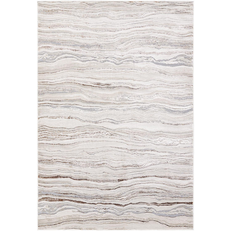 Tapis tissé à la machine Megon, Rectangle 7 pi 10 po x 10 pi