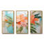 Art moderne moderne, fleurs tropicales roses et vertes - Collages abstraits-297204279-297204283