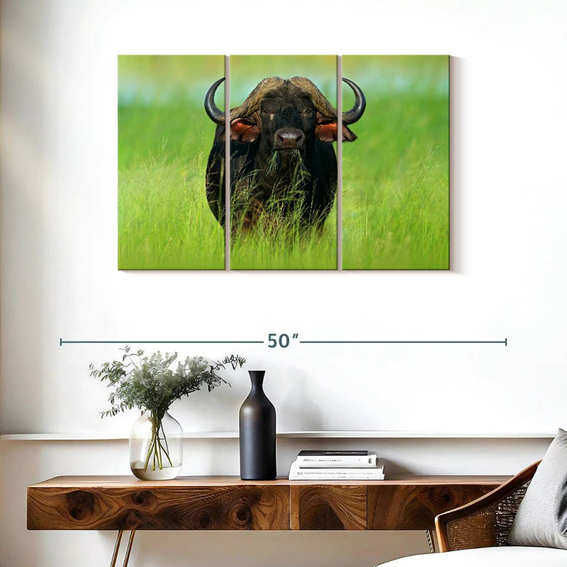 Brampt Eating Buffalo, 24" H x 38" W