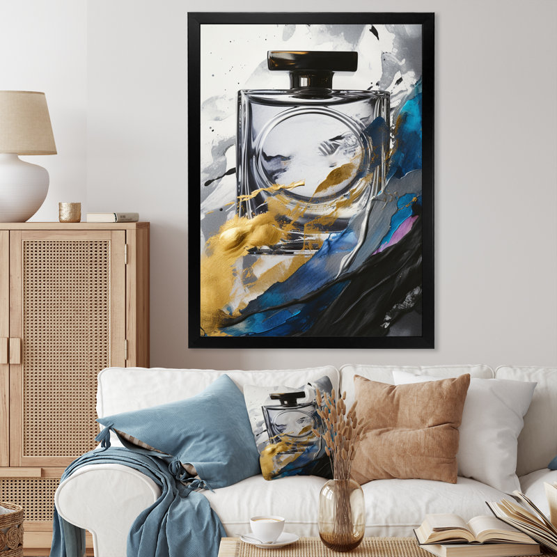 «The Essence Of Perfume III - Fashion Perfume», reproduction sur toile, Cadre photo noir, H 20 po x l 12 po