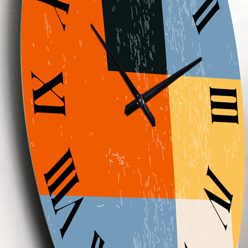 Minimal Compostions géométriques de formes élémentaires X - horloge murale moderne, Petit