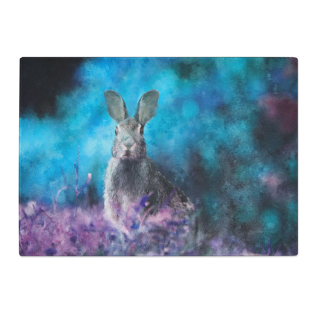 Tempered Glass Curious Hare Chopping Board