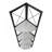 Bookcase, Bookshelf,Etagere, Corner, 4 Tier, 60"H, Office, Bedroom, Laminate, Metal, Contemporary, Modern-123660602