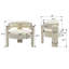Fauteuil demi-tonneau 19 po avec 3 pieds-2145771974