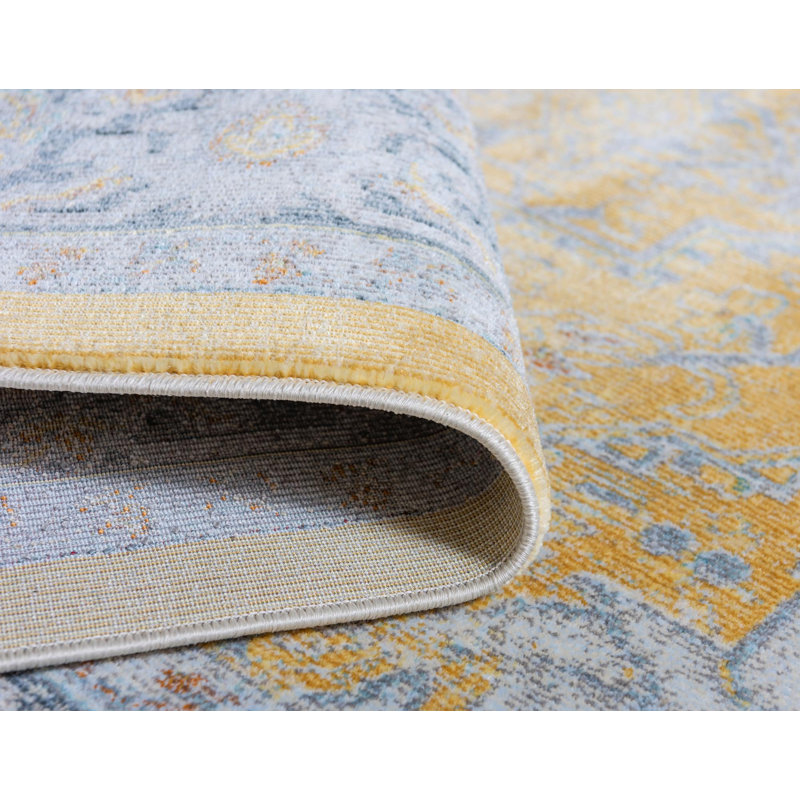 Contemporary Mulvihill Area Rug Sunshine Color, Rectangle 10' x 14'