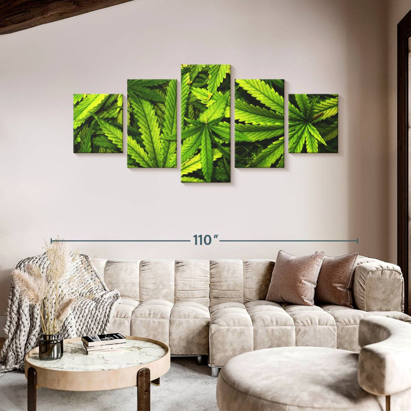 Marijuana Leaf Garden, 42" H x 92" W