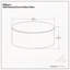 Table basse tambour en bois de manguier, fini blanchi