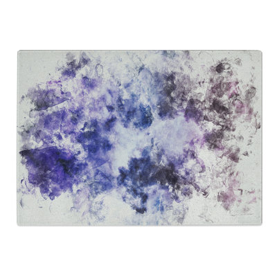 Tempered Glass Purple Clouds Chopping Board