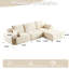 3 places, animal modulaire en velours côtelé compressé en mousse à mémoire de forme, sans assemblage, mousse beige à haute densité pour petites pièces, personnalisable, espaces variés-1570645524