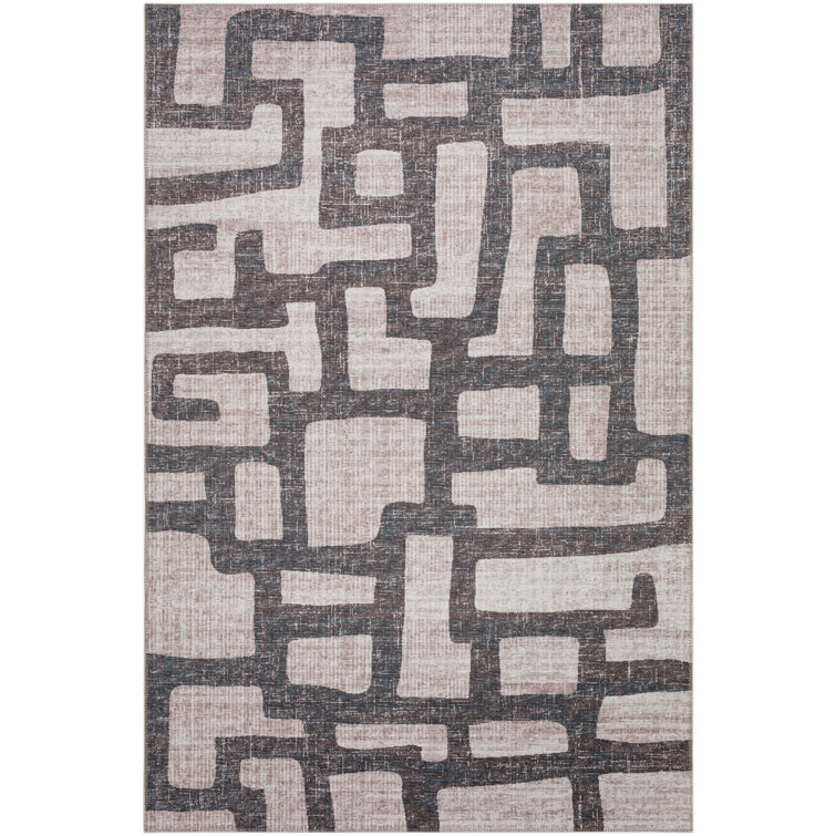 Chenille Washable Abstract Rug