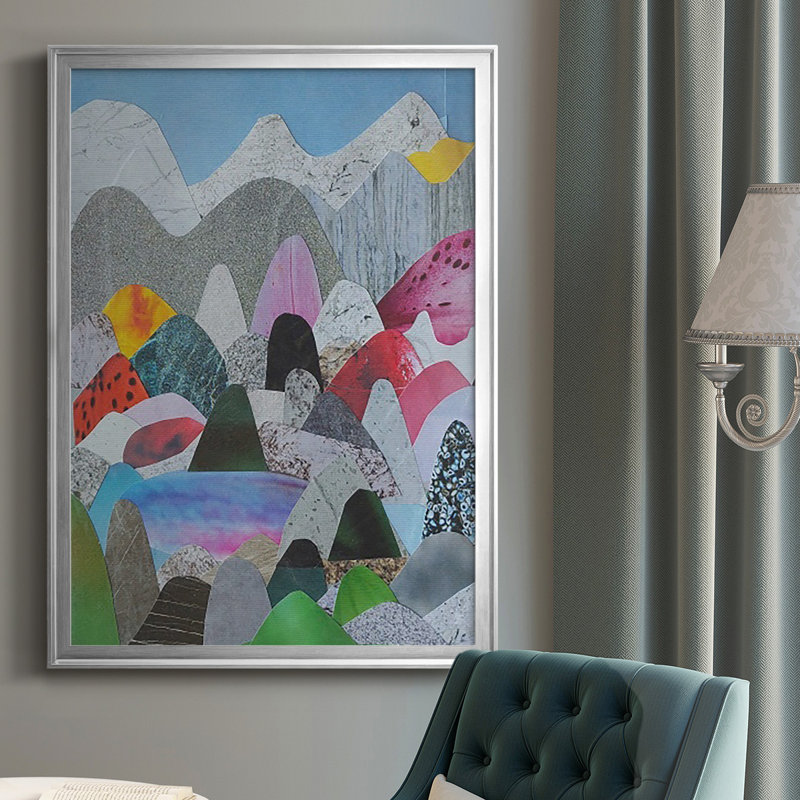 Utah Mountains par Coco Good Print, Encadrement argenté, H 24,5 po x l 18,5 po x P 1 po