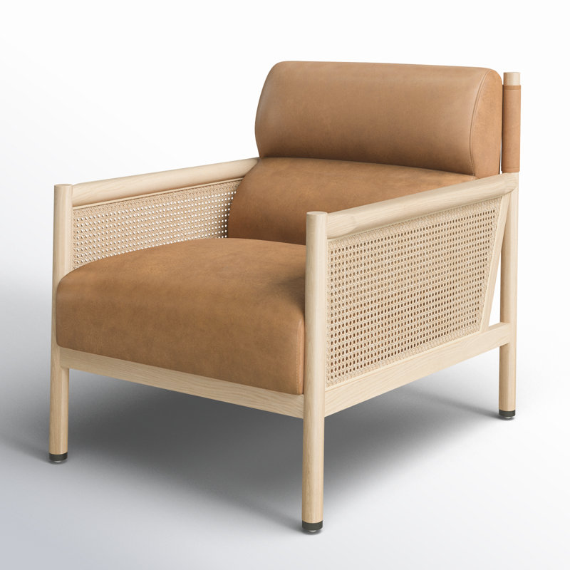 Kempsey Armchair, Kennison Cognac Genuine Leather
