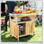 Chariot de barbecue extérieur durable avec roulettes, rangement et plateau en acier inoxydable pour une utilisation toute l'année