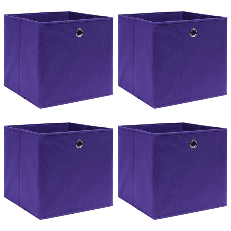 Rebrilliant Fabric Decorative Bin, Purple