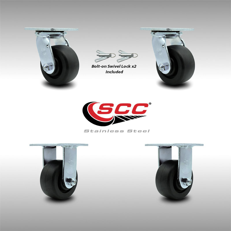 4 Piece Polyolefin Caster Set