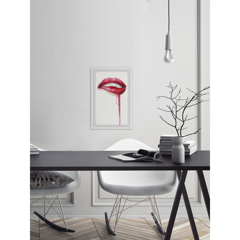 «Lèvres sexy», reproduction encadrée, H 45 po x l 30 po x P 1,5 po