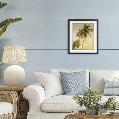 Sunrise Palm Trees, reproduction encadrée sous verre, conception de Mike Calascibetta