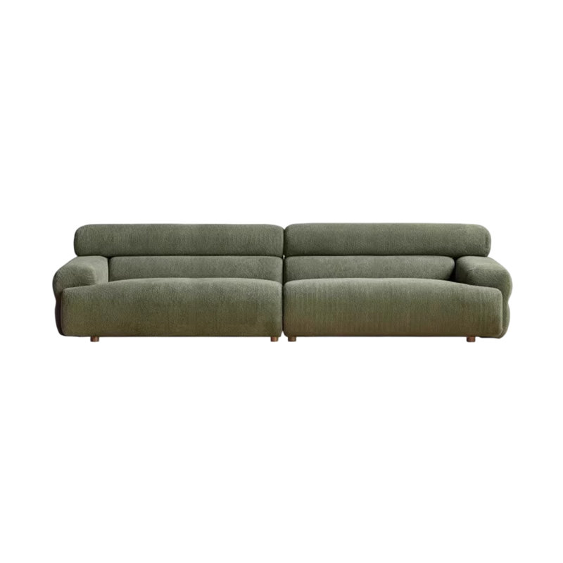 Canapé rétro en tissu simple, H 28,34 po x l 114,17 po x P 43,7 po, 4, Vert