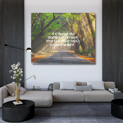 Trinx ArtsyQuotes Gallery Wrapped Canvas Art Titled: Aristotle Onassis Quote: Darkest Moments ArtsyQuotes-002919