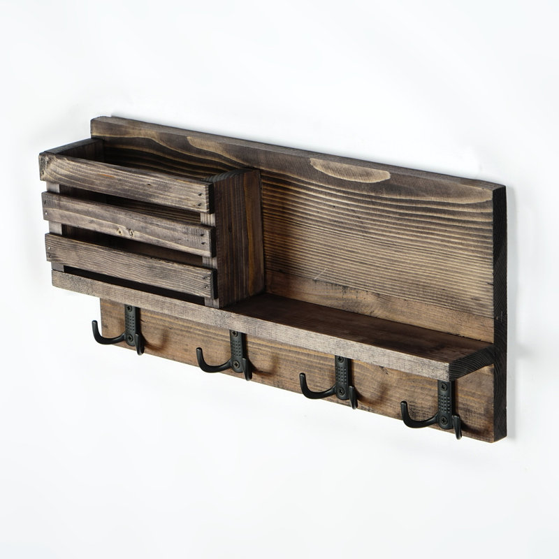 Cordula Solid Wood Wall 4 - Hook Wall Mounted Coat Rack