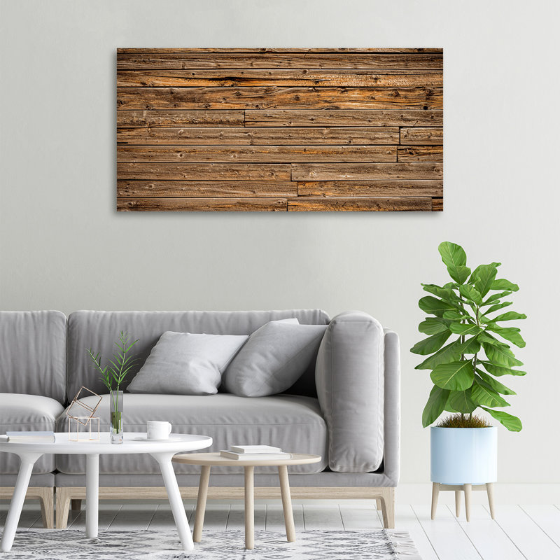 Wooden Wall - No Frame Print on Canvas
