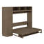 Lit escamotable avec garde-robe, tiroirs et tablettes ouvertes Murphy