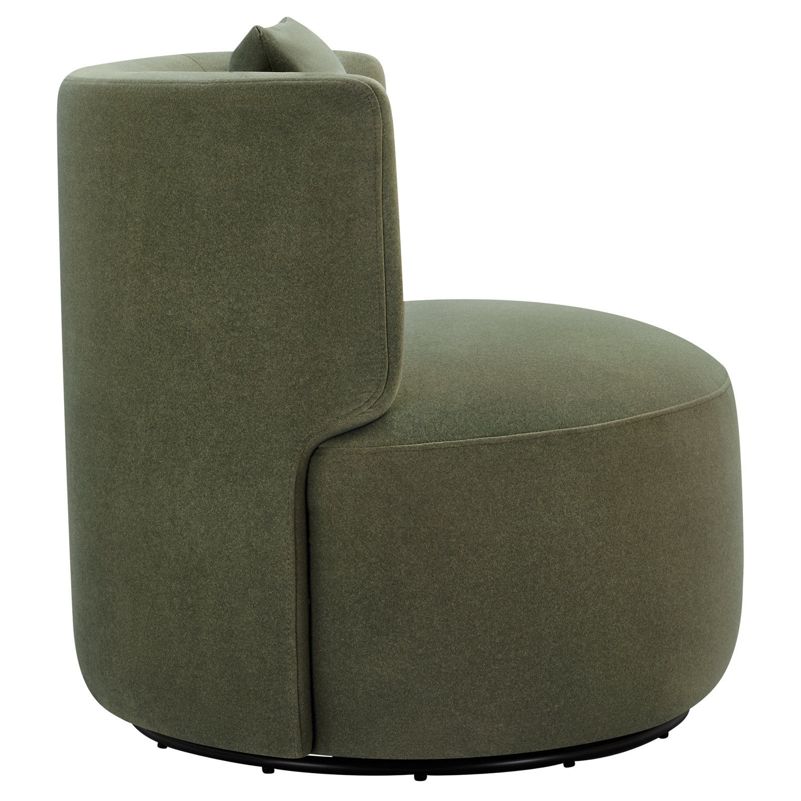 Belarus Swivel Accent Chair, Vesper Forest Velvet