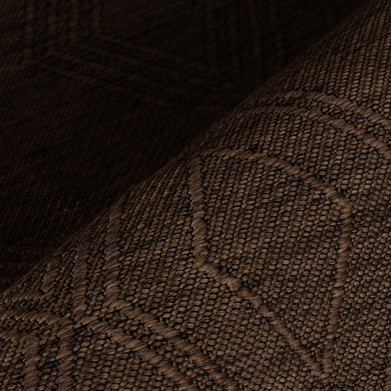  Tapis intérieur / extérieur Torira, Brown, Rectangle 7 pi 6 po x 9 pi 6 po