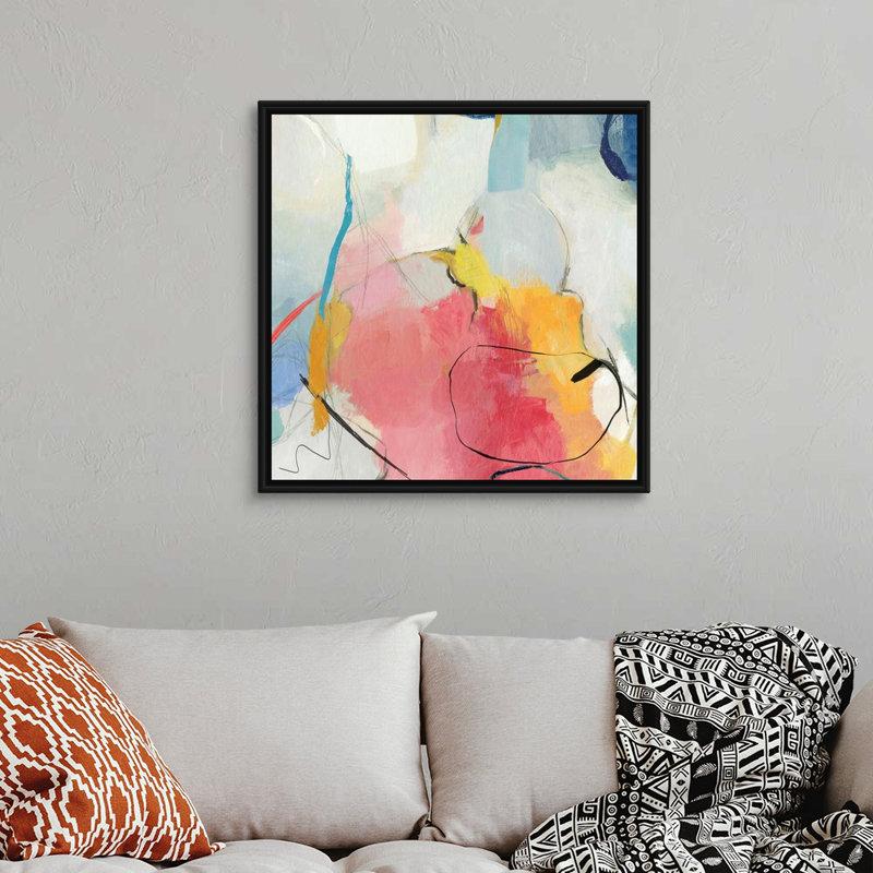 Watermelon II par PI Studio - reproduction sur toile, Toile avec cadre noir, H 32 po x l 32 po x P 1,75 po