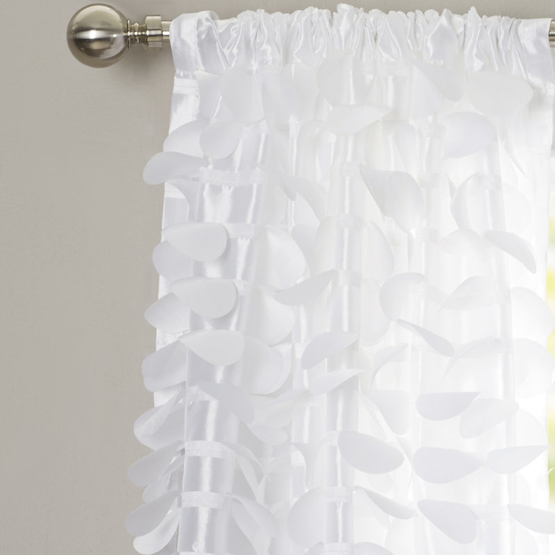 Panneaux de rideaux semi-transparents avec passe-tringle Gagliano, Gris clair, l 54 po x L 63 po