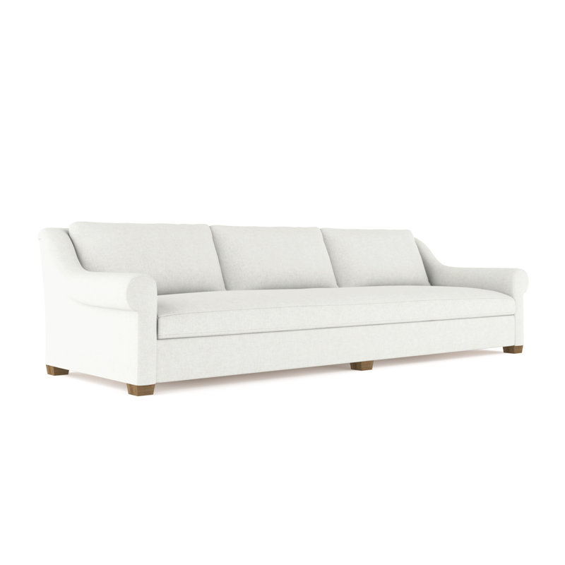 Canapé Thompson, H 32 po x l 120 po x P 41 po, Velours moelleux blanc, Patiné