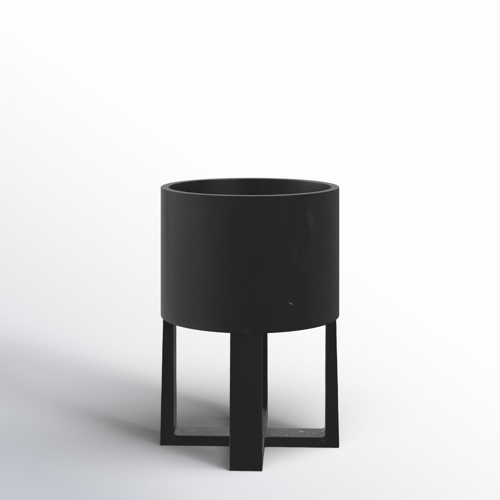 Patsy Footed Pot 7"x 10", Black, 10" H x 7" W x 7" D