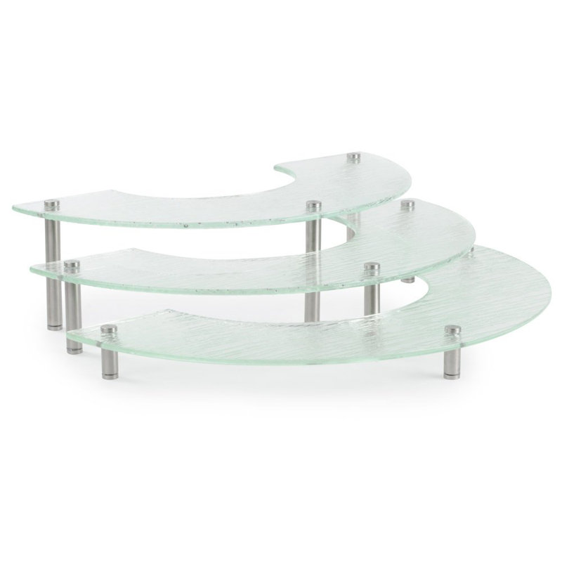 TableCraft Cristal Collection™ 3-Tier Acrylic Riser Set for Serving & Display