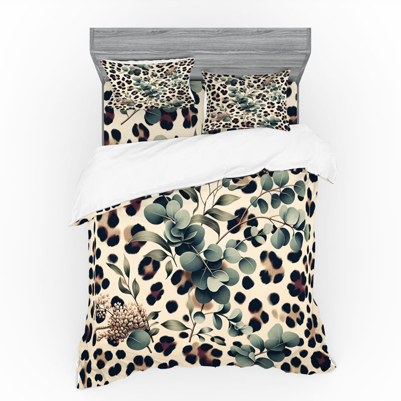 Polyester Animal Print Duvet Cover, Twin Duvet Cover + 2 Additional Pieces