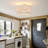 Boho Wood Bead Flush Mount Ceiling Light, 13" Diameter, white, 3-light E26-34697721