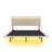 Modern LED-Lit Upholstered Floating Bed Frame-1838090404-1838090407
