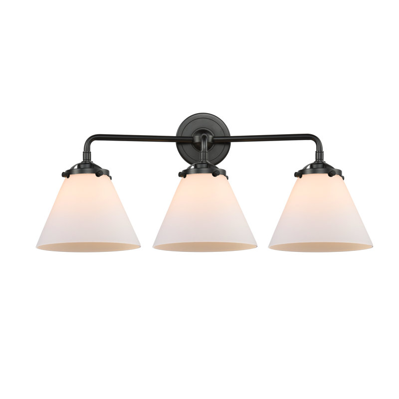 Alexandira 3 - Light Dimmable Vanity Light, Matte White Cased, LED , Oil Rubbed Bronze