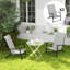 Ensemble de 2 chaises de patio pliantes à dossier haut avec accoudoirs Outsunny